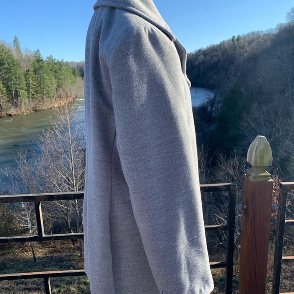 Calvin Klein 3 button coat light grey single breasted large 14 - Picture 5 of 16